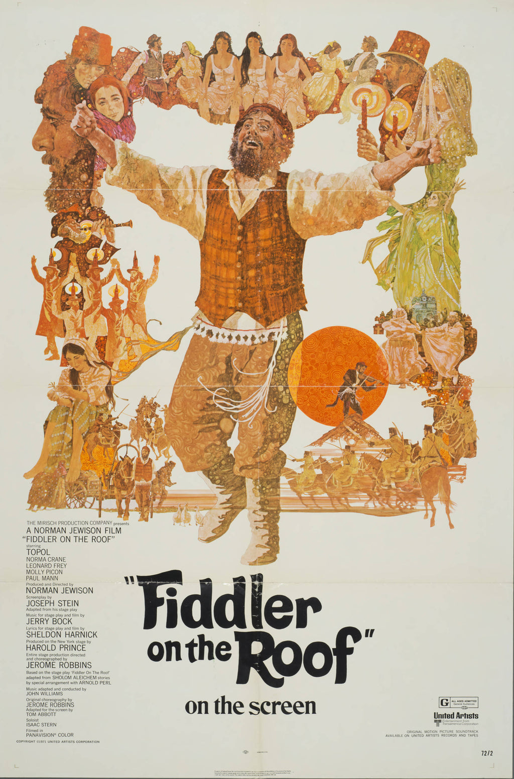 "Fiddler on the Roof" (1971) - Classic Movie Poster TheHistoryPrint
