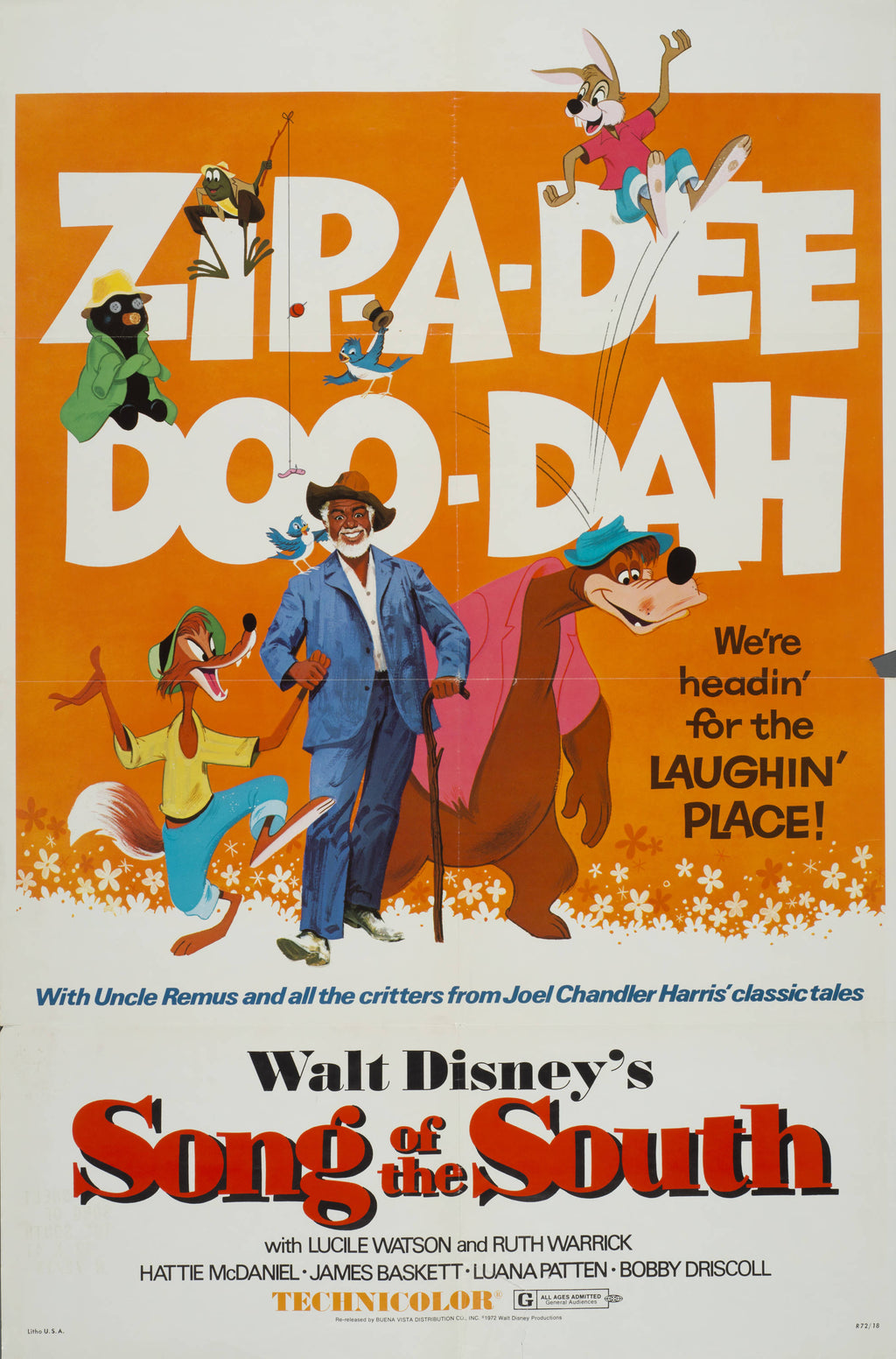 "Song of the South" (1972 Re-release) - Classic Movie Poster TheHistoryPrint