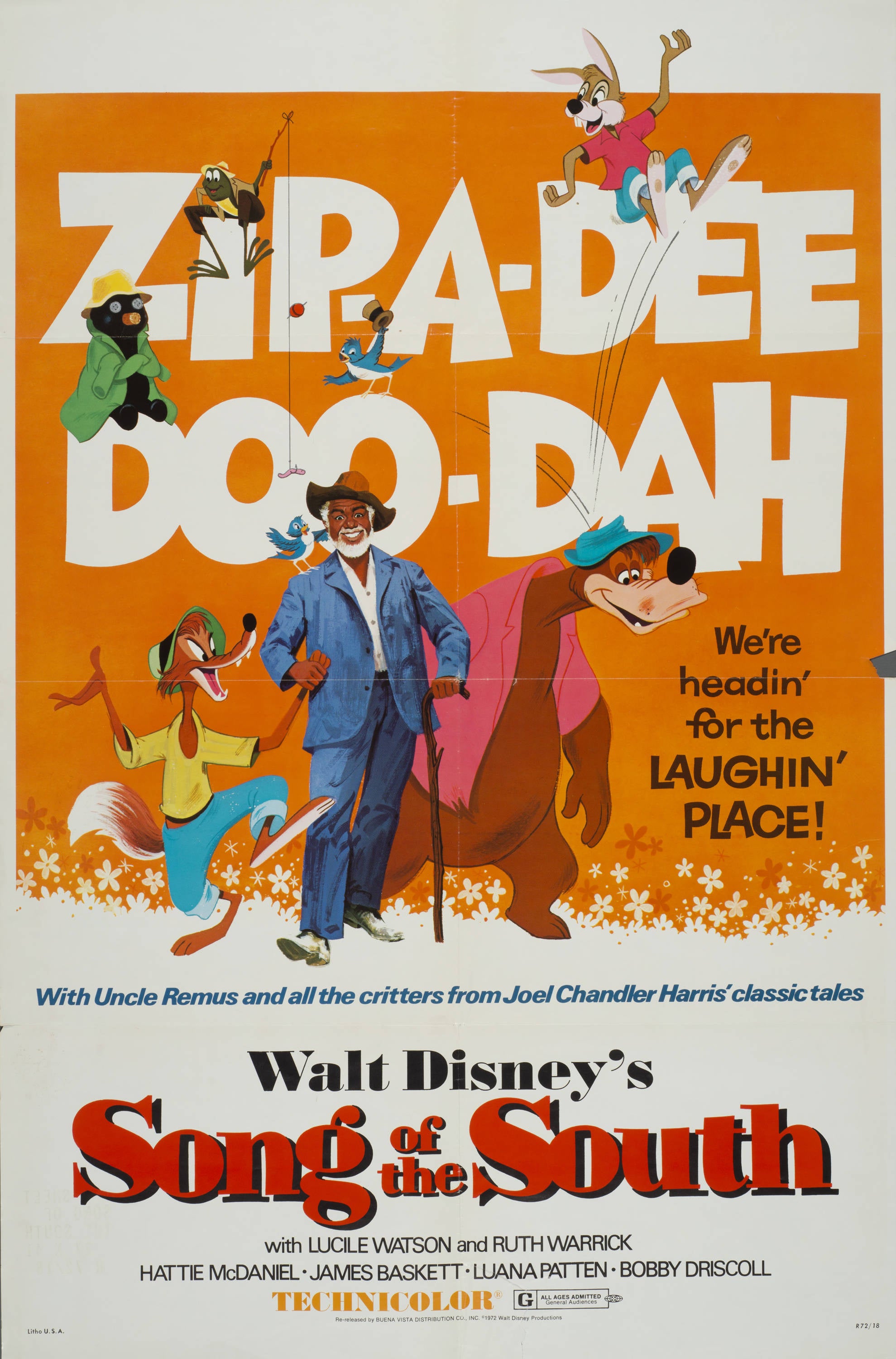 "Song of the South" (1972 Re-release) - Classic Movie Poster TheHistoryPrint