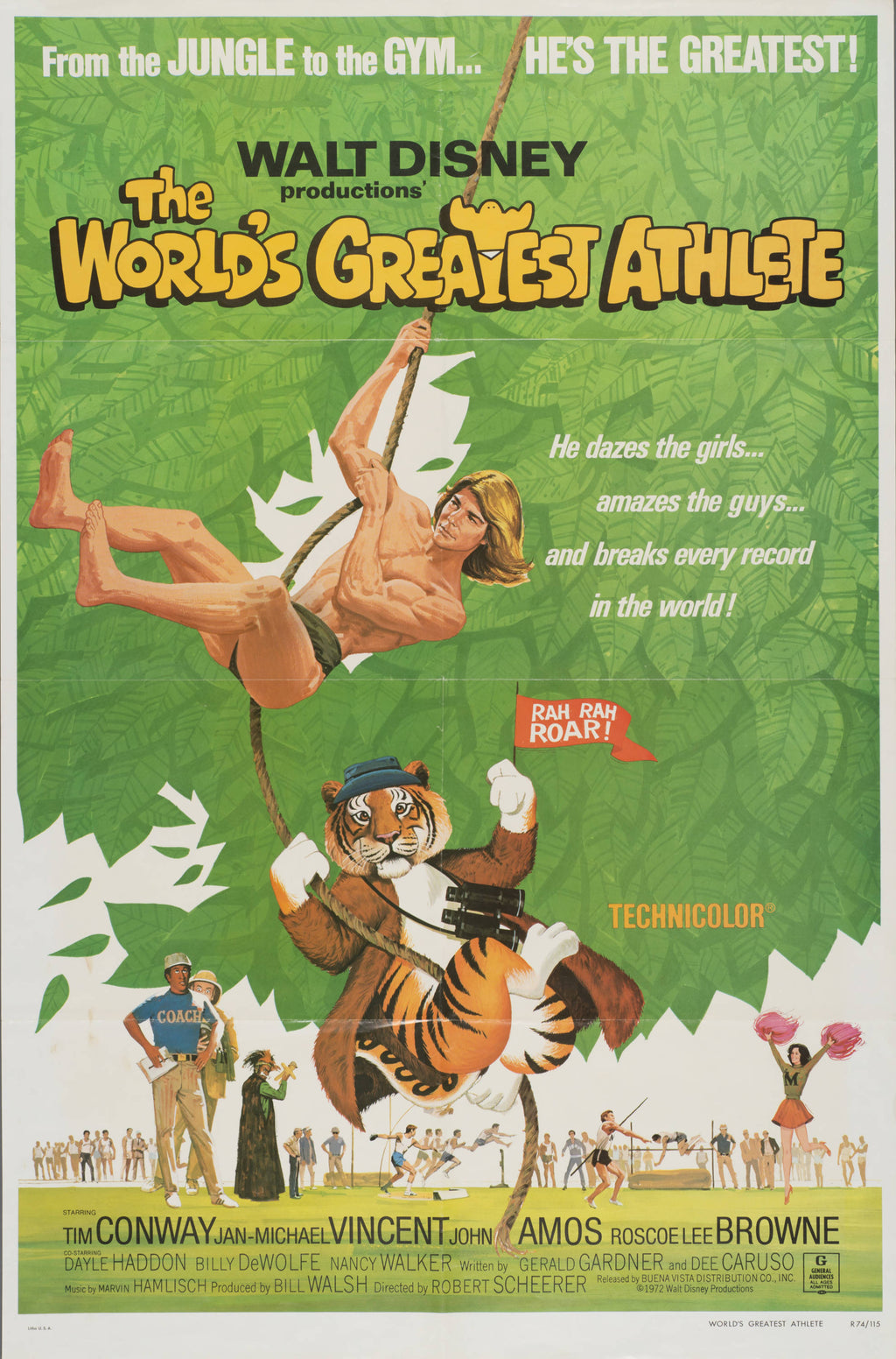 "The World's Greatest Athlete" (1973) Walt Disney - Classic Movie Poster TheHistoryPrint