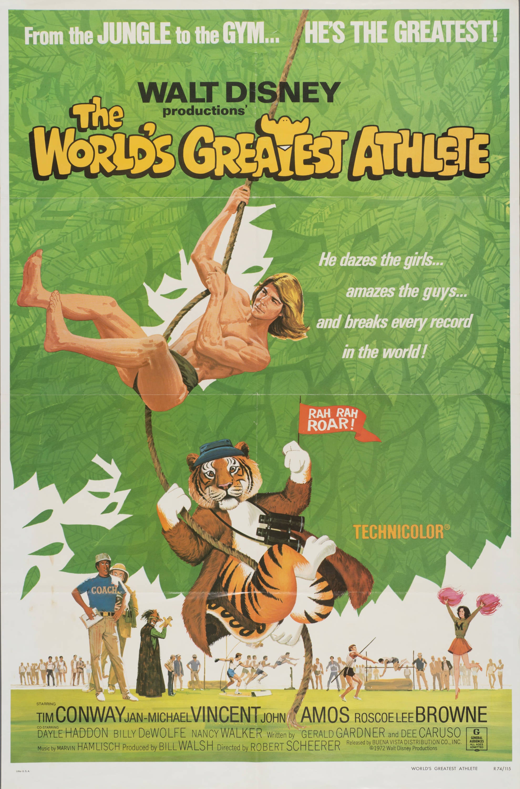 "The World's Greatest Athlete" (1973) Walt Disney - Classic Movie Poster TheHistoryPrint