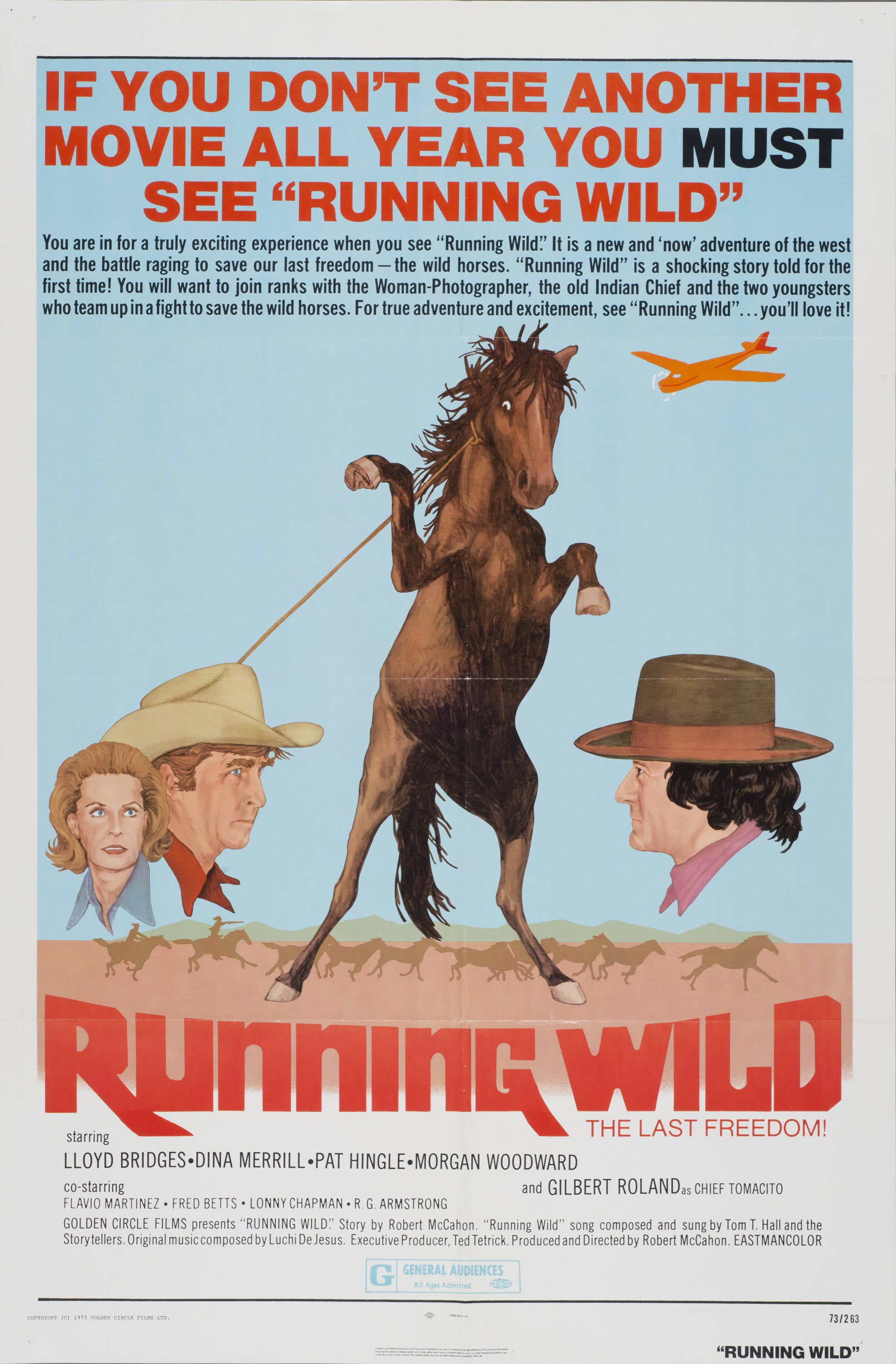 "Running Wild" (1973) - Classic Movie Poster TheHistoryPrint