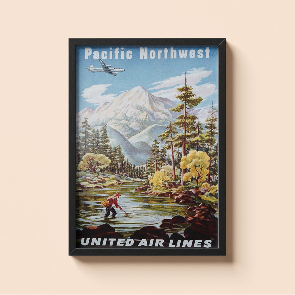 "Pacific North United Airlines" - Classic Airline Posters