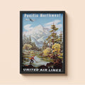 "Pacific North United Airlines" - Classic Airline Posters