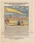 "A Brief Reminder of the Comet Appearing over Augsburg, 12 November 1577" - Classic Historical Broadsheet Print TheHistoryPrint
