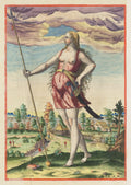 Ancient British Woman Warrior – After John White, Engraved by Theodore de Bry (1590) - Classic Historical Fine Art Print TheHistoryPrint