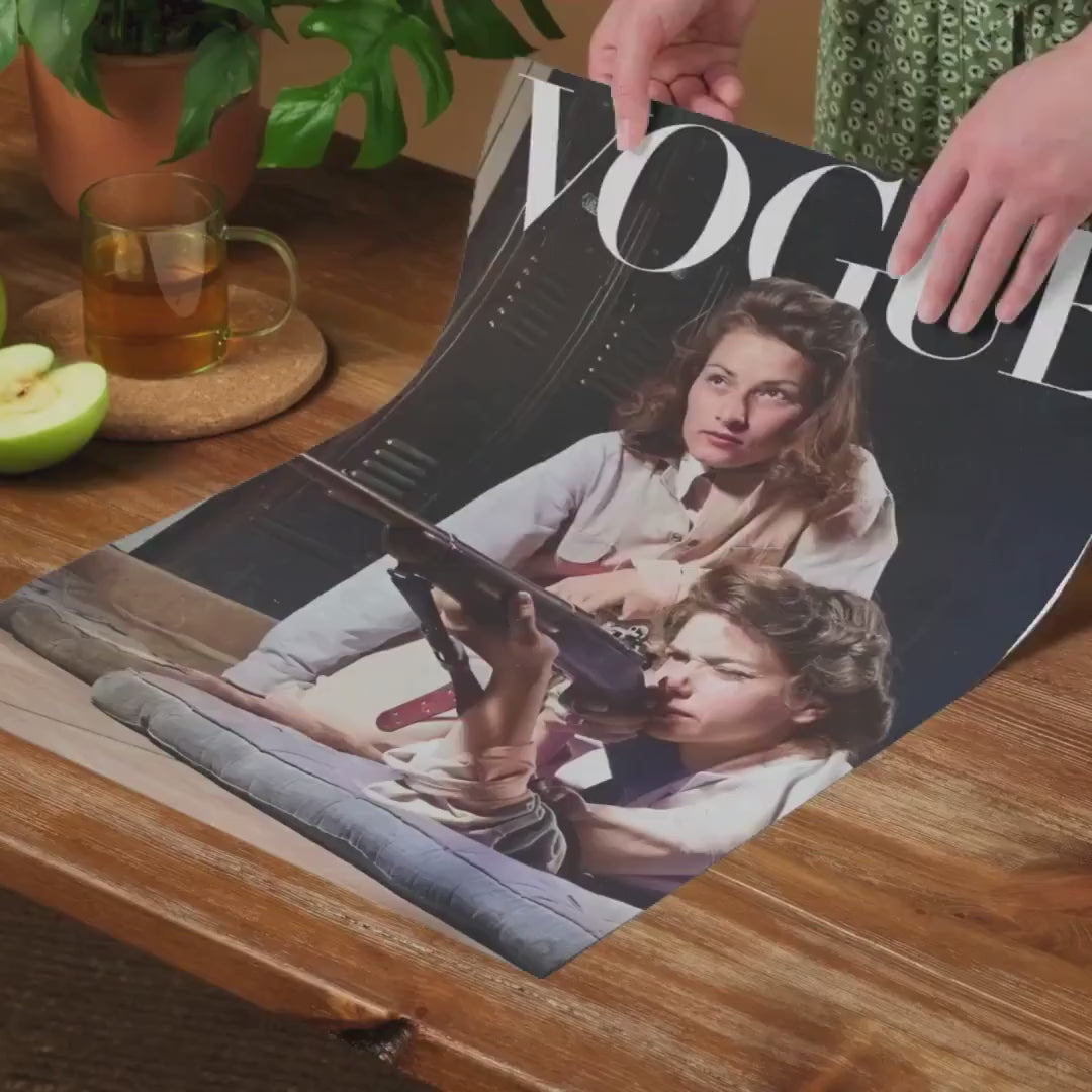 Girls Shooting School Print | Old Money Poster | Vintage Vogue Poster