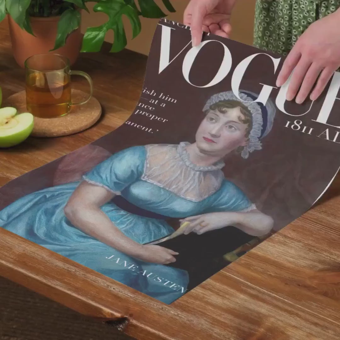 Historical Vogue Jane Austen Poster | Georgian Poster | Magazine Cover Print