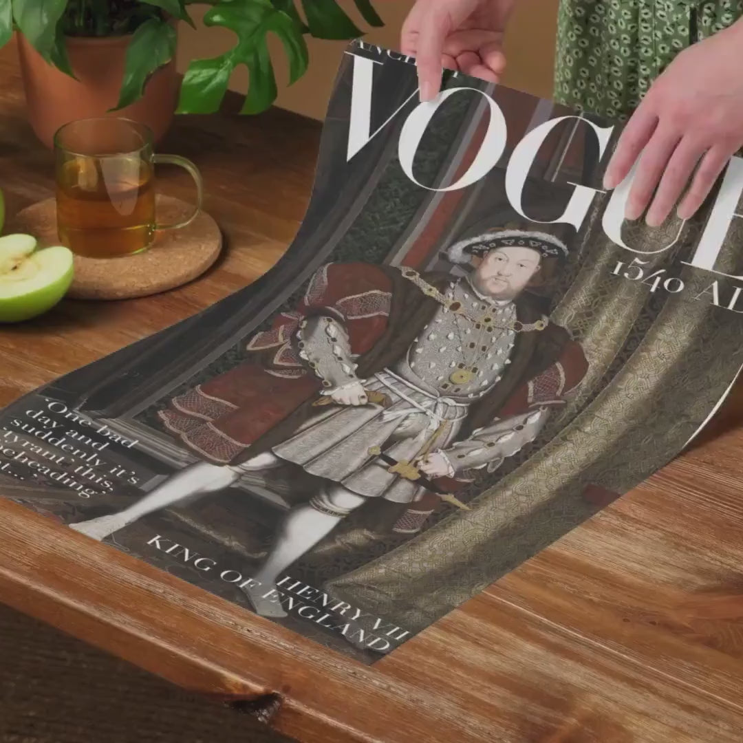 Historical Vogue Henry VIII Poster | Tudor Poster | Magazine Cover Print