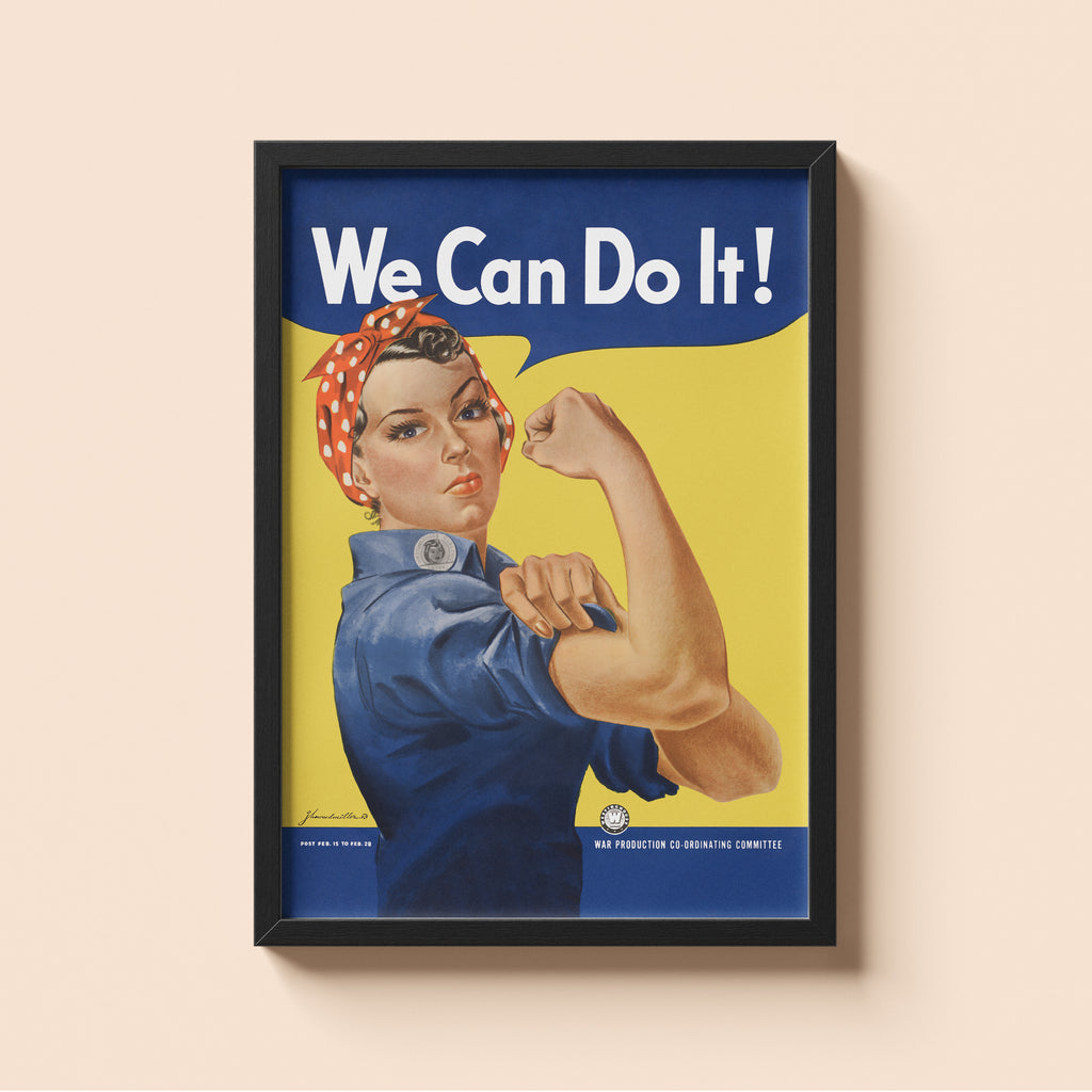 "Rosie! We can do it!" - US WW2 Propaganda Poster